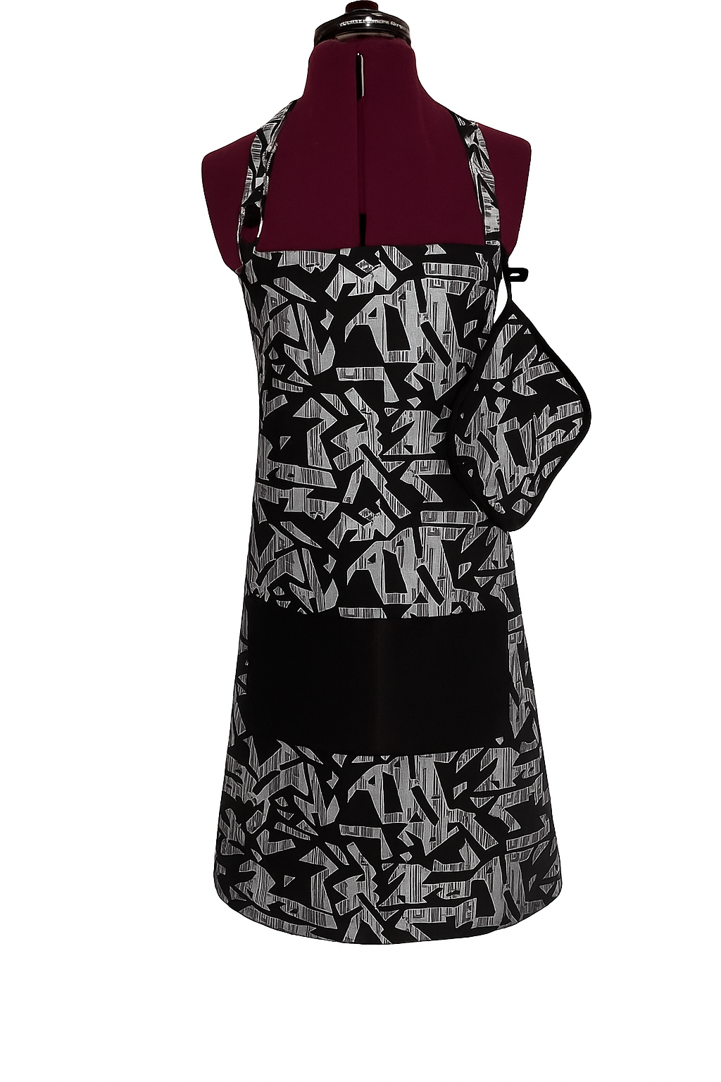 Apron and matching pot holder set