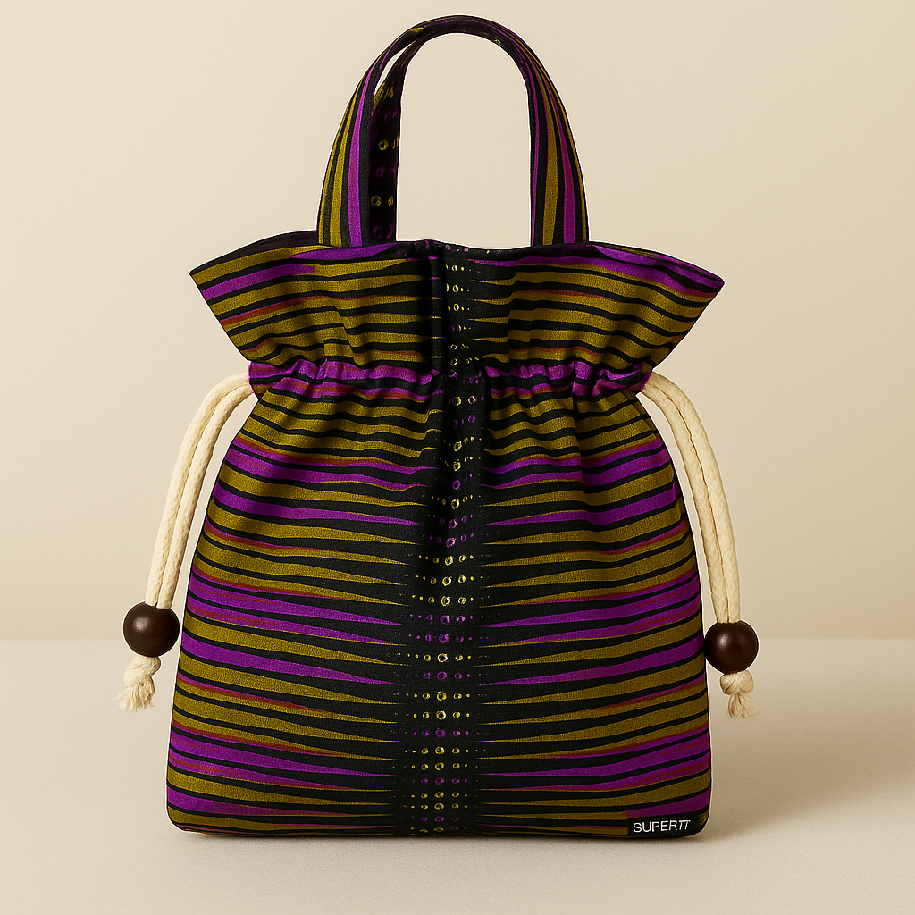 African Drawstring Bag